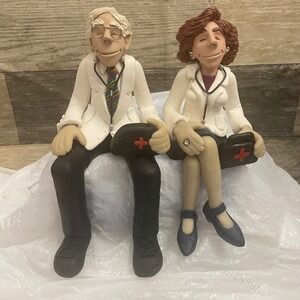 G Manning Limited Edition Doctor Figurines Clay Caricature Shelf Sitters Set